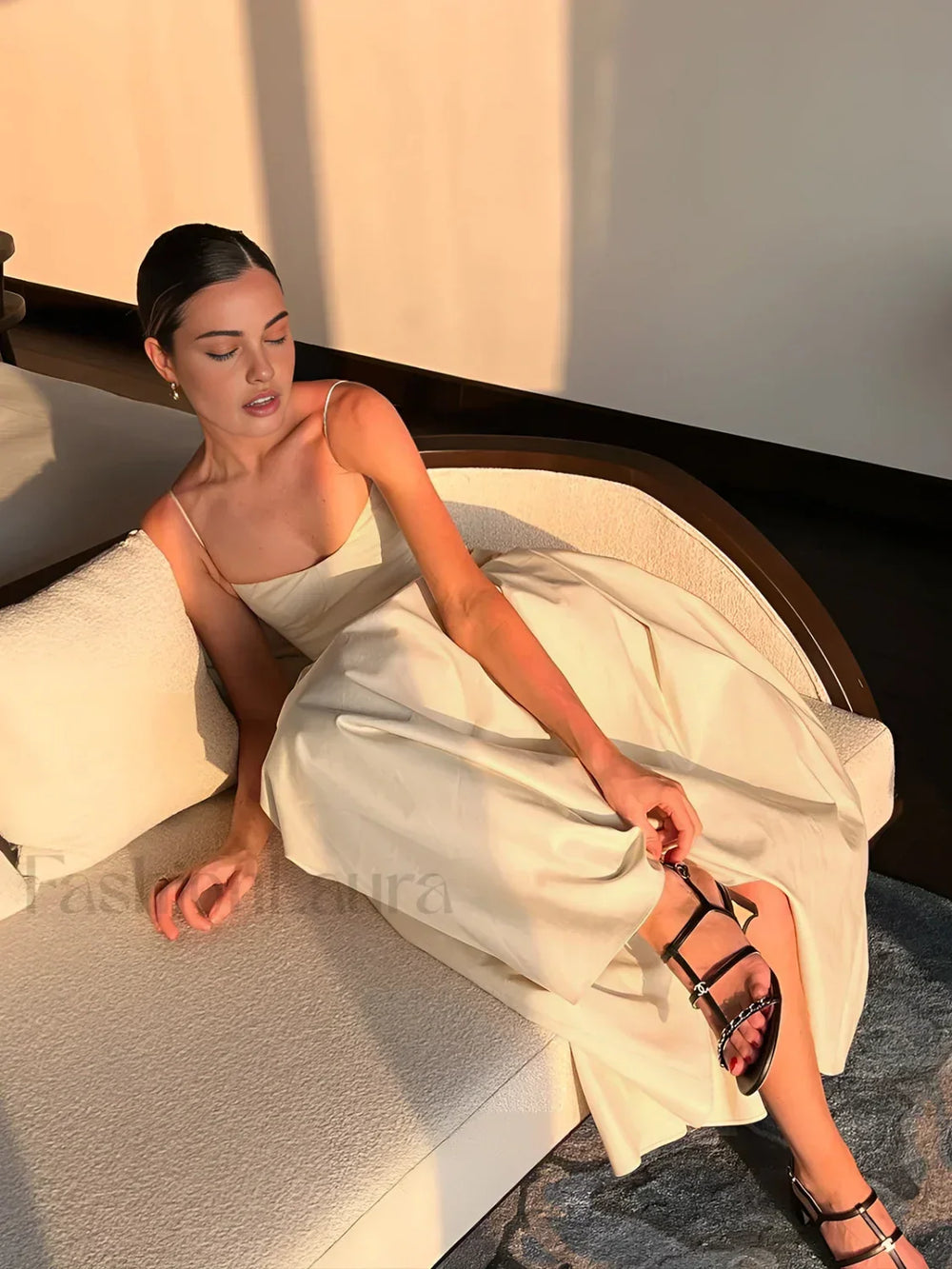 Pleated Cami Long Dress Dresses