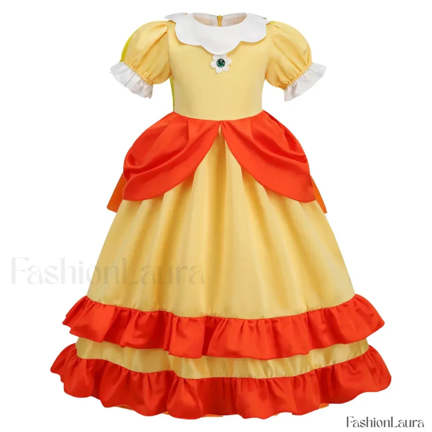 Princess Cosplay Peach Dress Accessories Role Play Carnival Birthday Kid Costume 2T (Tag 100) / Dress A