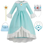 Princess Cosplay Peach Dress Accessories Role Play Carnival Birthday Kid Costume 2T (Tag 100) / Rosalina Dress B