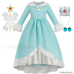Princess Cosplay Peach Dress Accessories Role Play Carnival Birthday Kid Costume 2T (Tag 100) / Rosalina Dress C