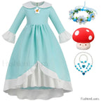 Princess Cosplay Peach Dress Accessories Role Play Carnival Birthday Kid Costume 2T (Tag 100) / Rosalina Dress D