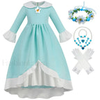 Princess Cosplay Peach Dress Accessories Role Play Carnival Birthday Kid Costume 2T (Tag 100) / Rosalina Dress E