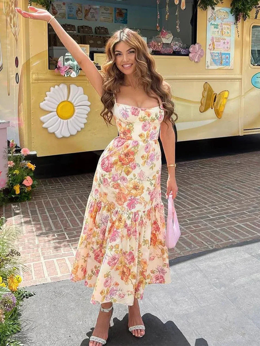 Print Bodycon Floral Dress