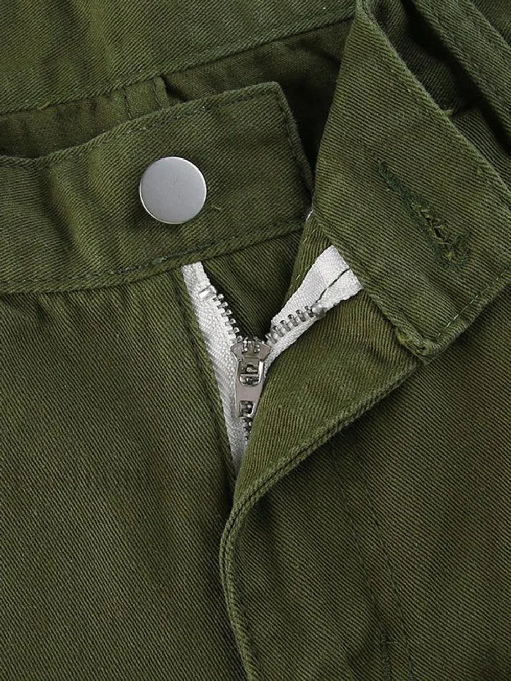 Printed Low Waist Cargo Jeans Jeans