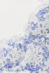 Printed Strappy Backless Slim Fit Split Floral Dress