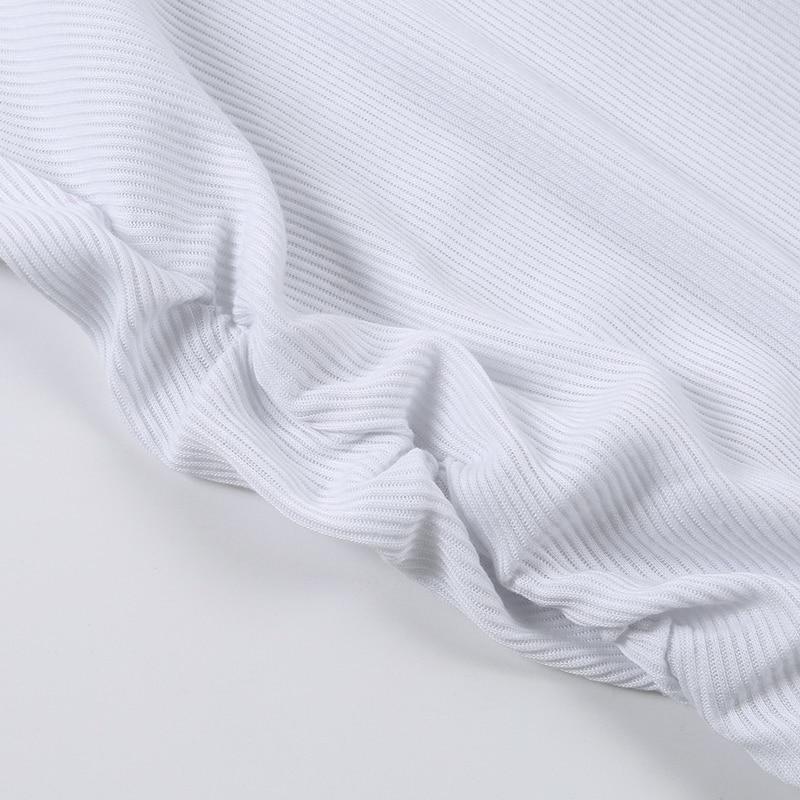 JuliaFashion - Short Sleeve Knitted Bodycon Midi Dress