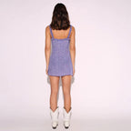 JuliaFashion-Boho Purple Bodycon Mini Dress