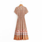 JuliaFashion-Blossom Gypsy Boho Maxi Dress