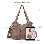 PU Large Designer Women Tote Messenger Crossbody Shoulder Bag