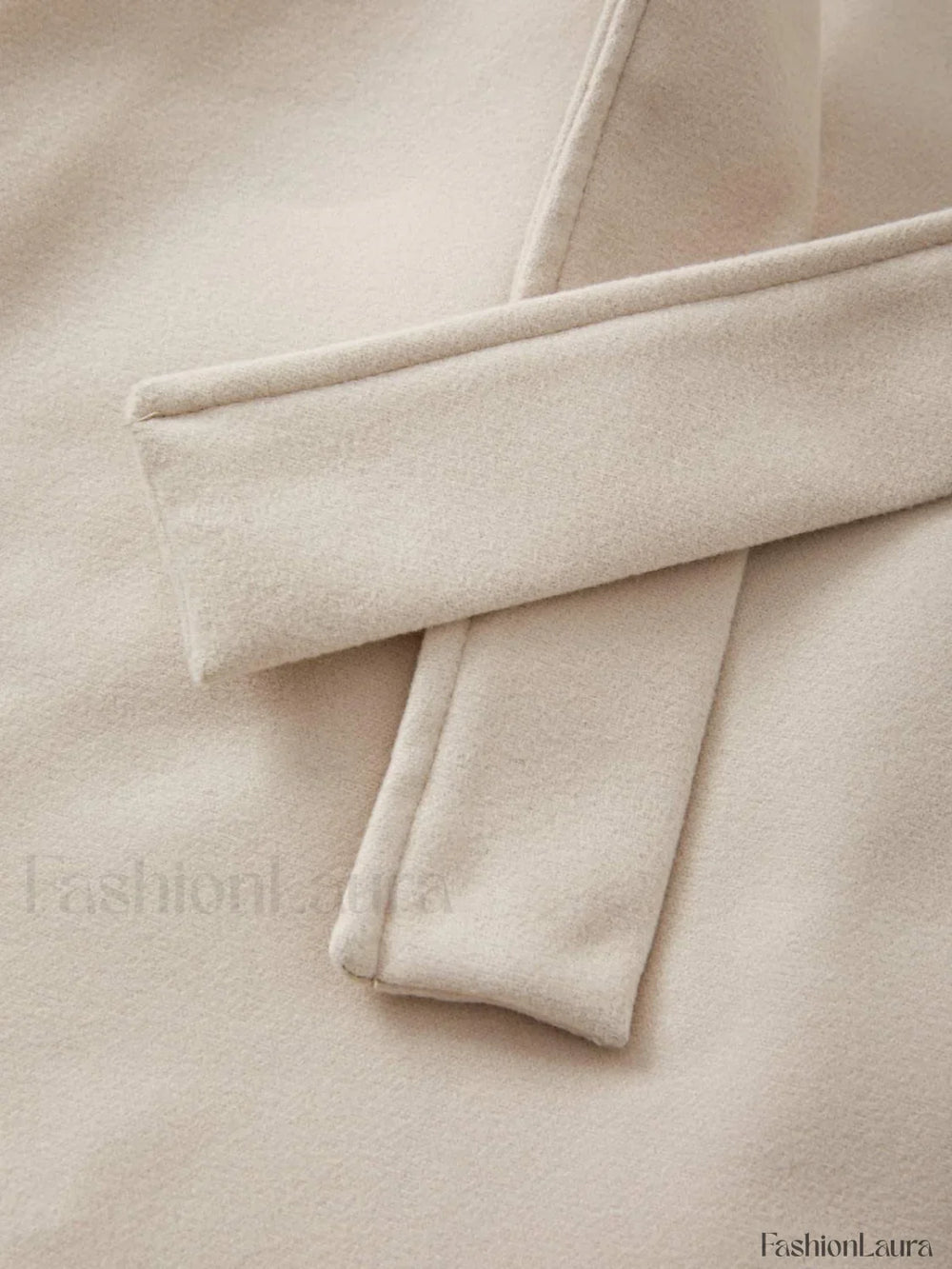 Puff Sleeve Belted Woolen Coat Coat