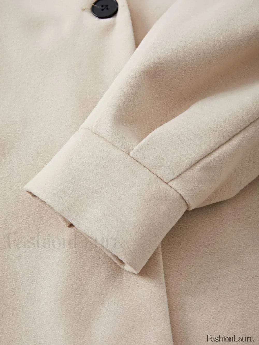 Puff Sleeve Belted Woolen Coat Coat