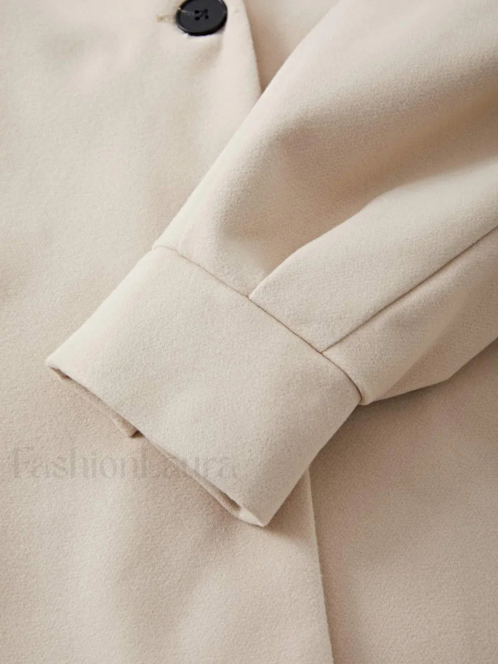 Puff Sleeve Belted Woolen Coat Coat