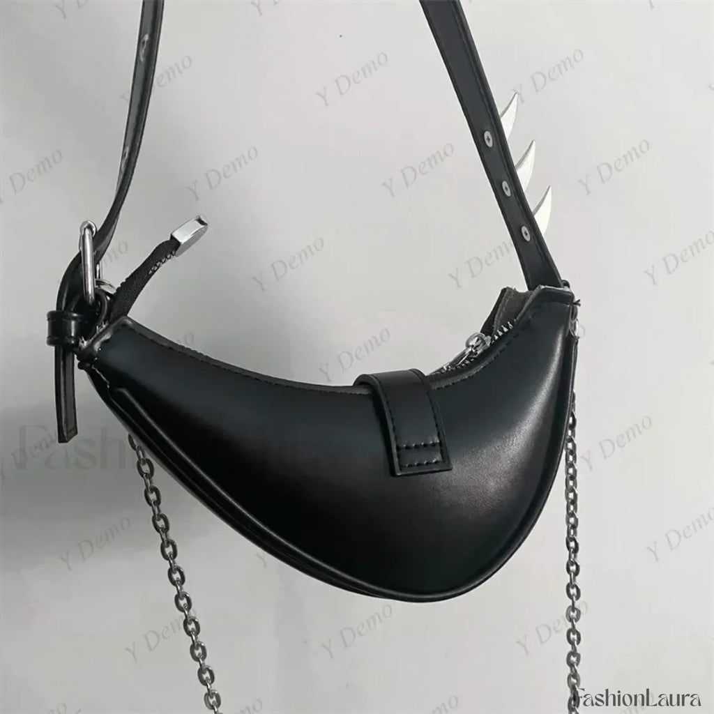 Punk Rivets Gothic Metal Buckles Sparks Crossbody Shoulder Bag