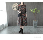 JuliaFashion - Retro Double Layer Midi Dress