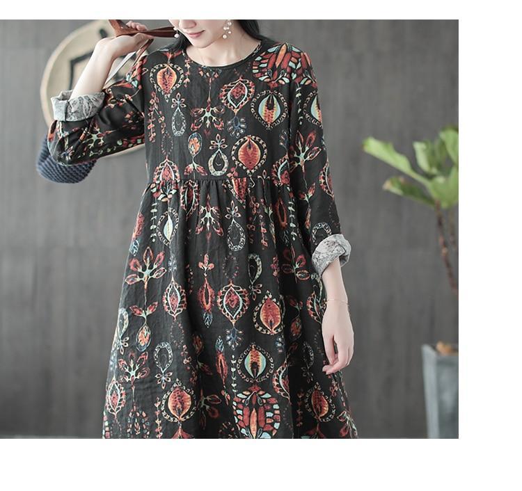 JuliaFashion - Retro Double Layer Midi Dress