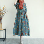 JuliaFashion - Retro Double Layer Midi Dress