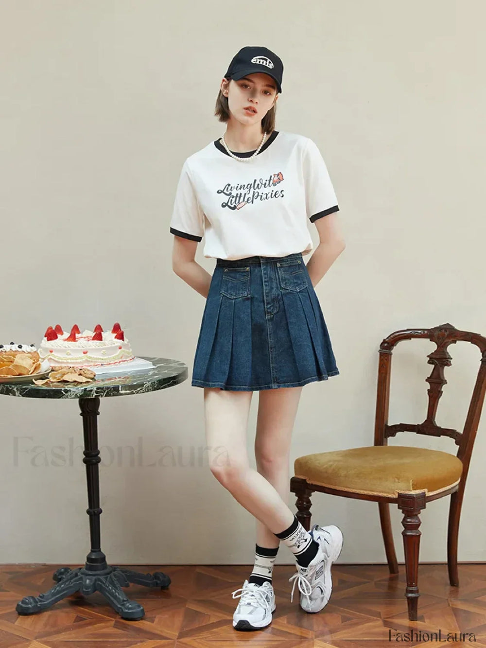 Retro Letter Creative Print Cotton T Shirt