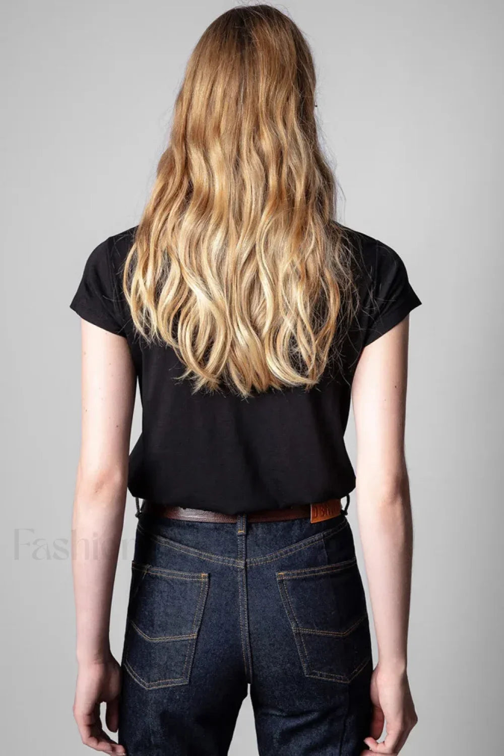 Rhinestone Love Heart Cotton T Shirt