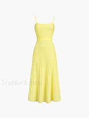 Rib Midi Sundress Sweater Dresses