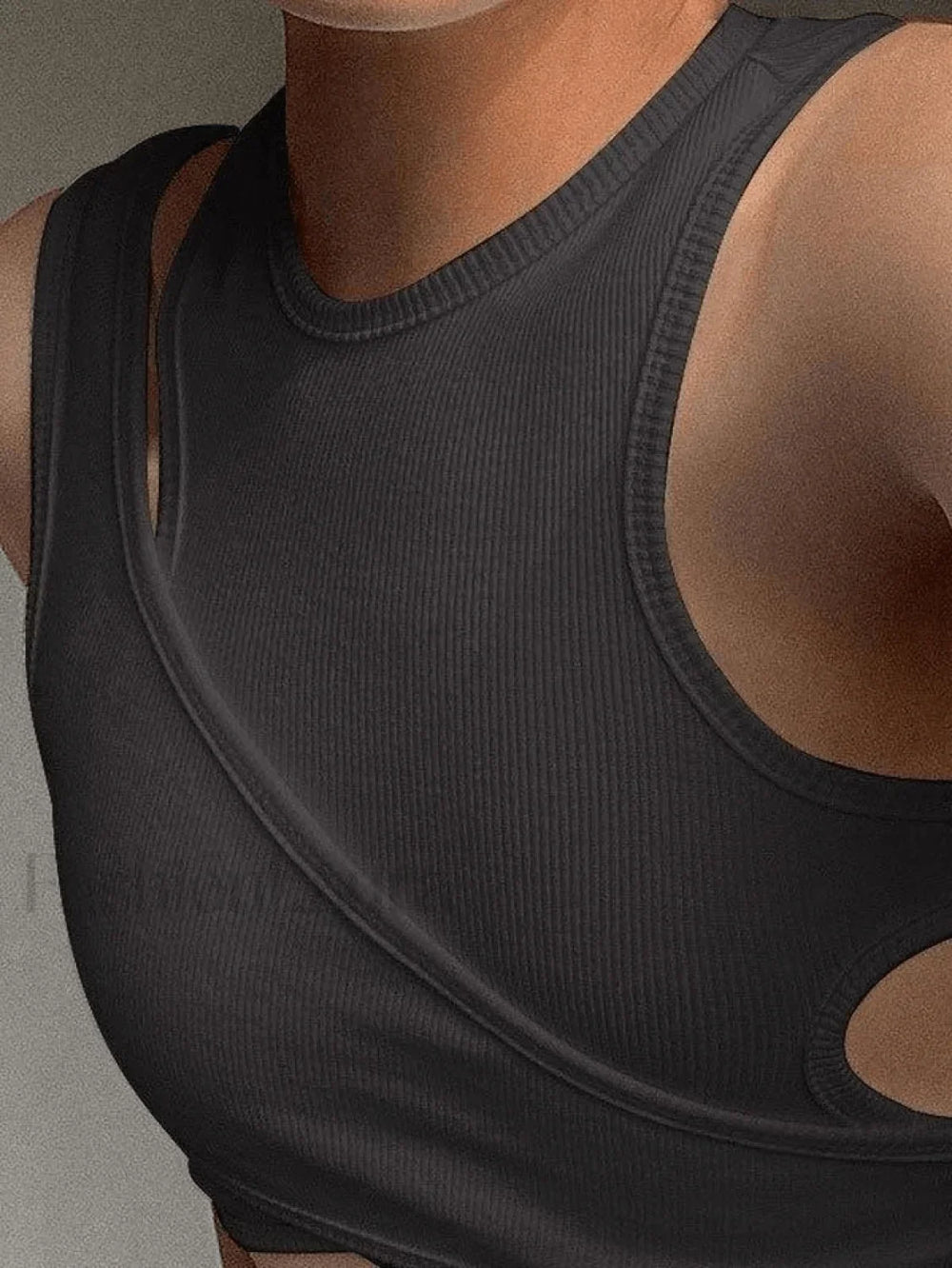 Ribbed Crop Tank Top Set Tops&Tees