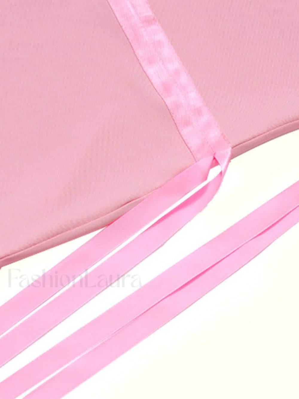 Ribbon Embellish Asymmetric Bandeau Mini Dress Mini Dresses