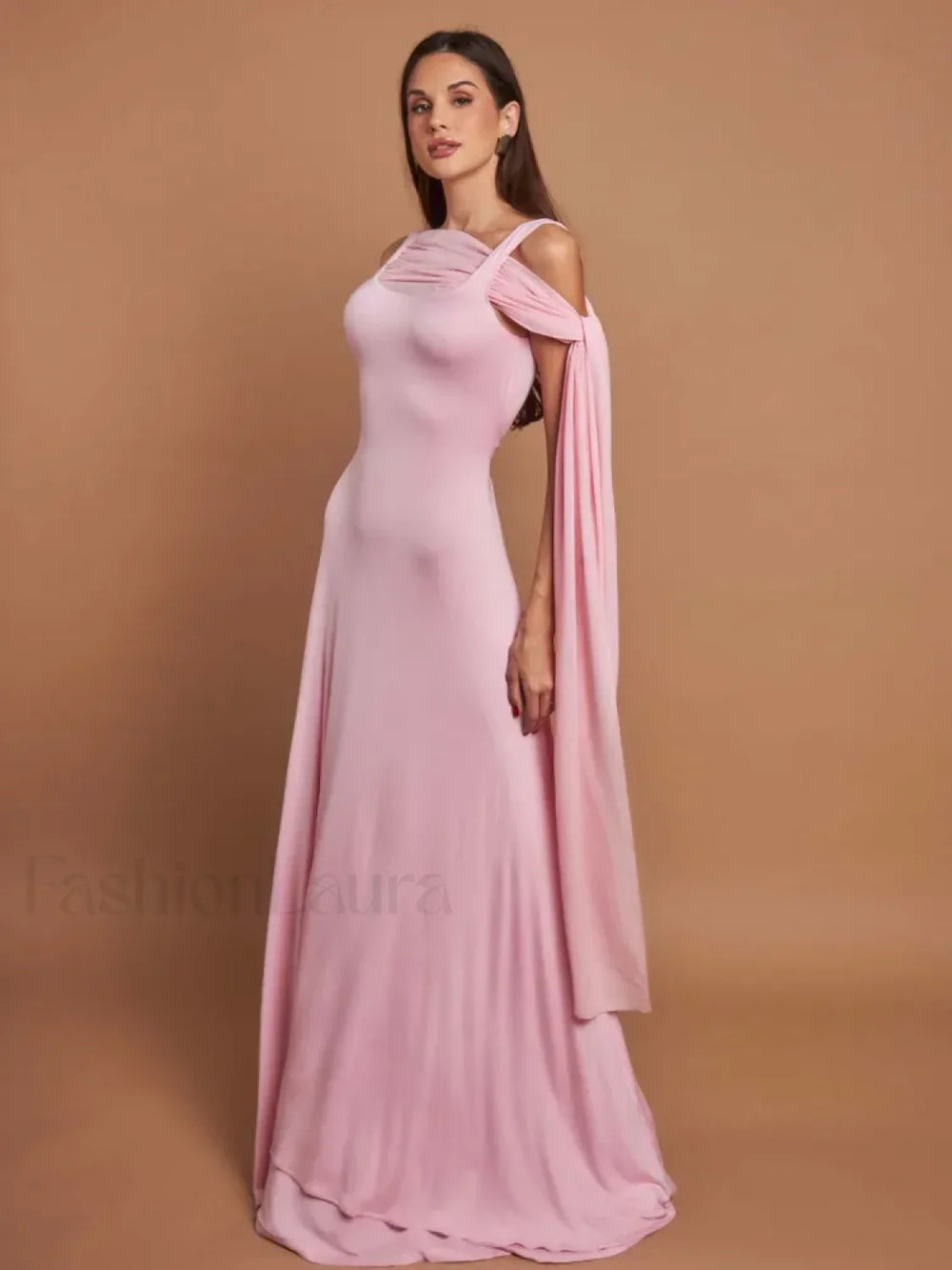 Ribbon Scarf Patchwork Maxi Dress