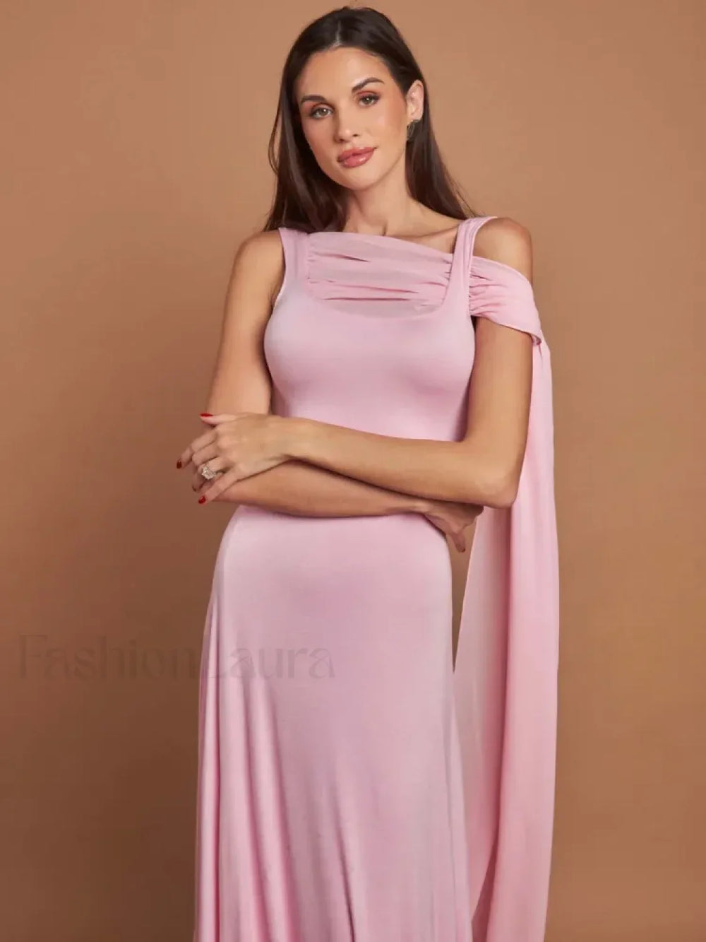 Ribbon Scarf Patchwork Maxi Dress