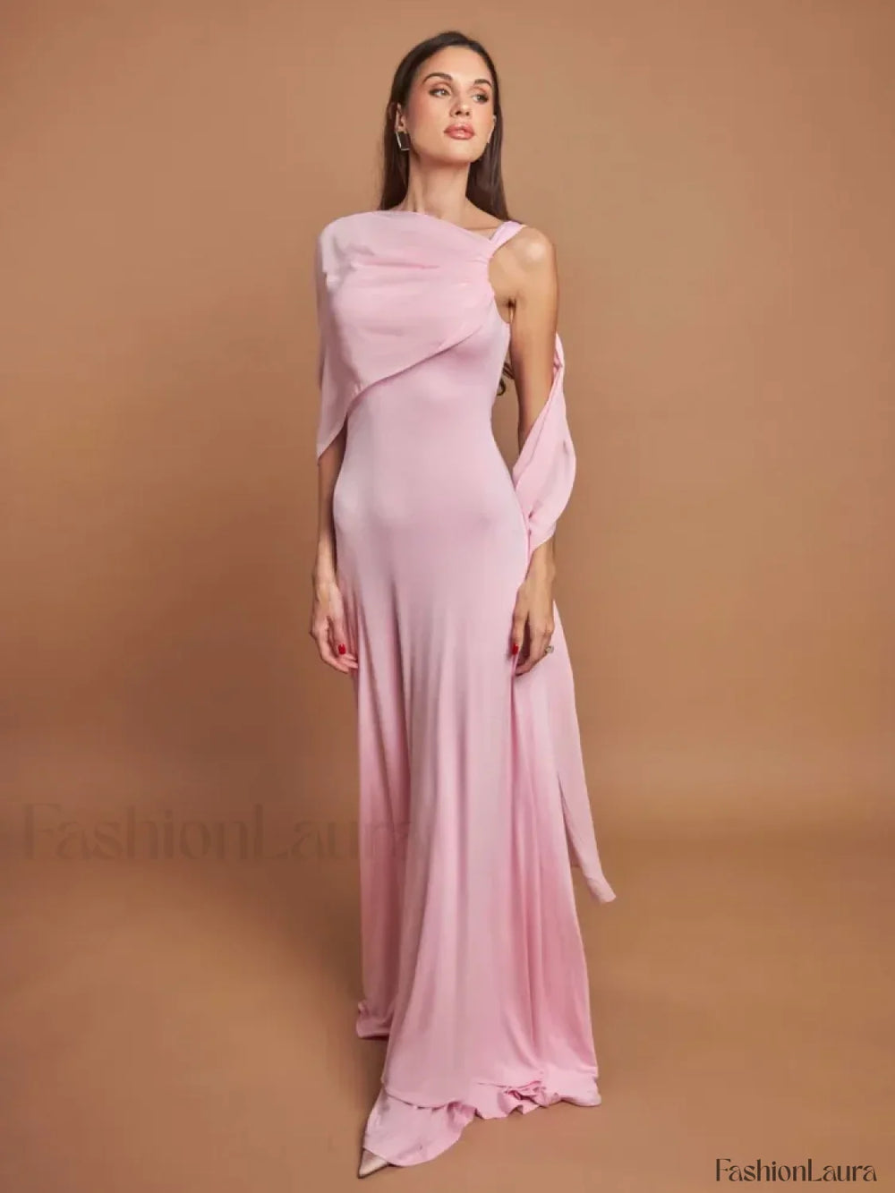 Ribbon Scarf Patchwork Maxi Dress