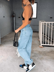 Ripped Boyfriend Jeans Jeans