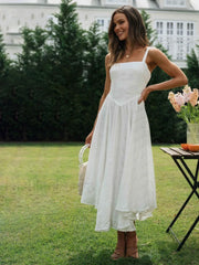 Romantic Cotton Long Cami Dress Dresses