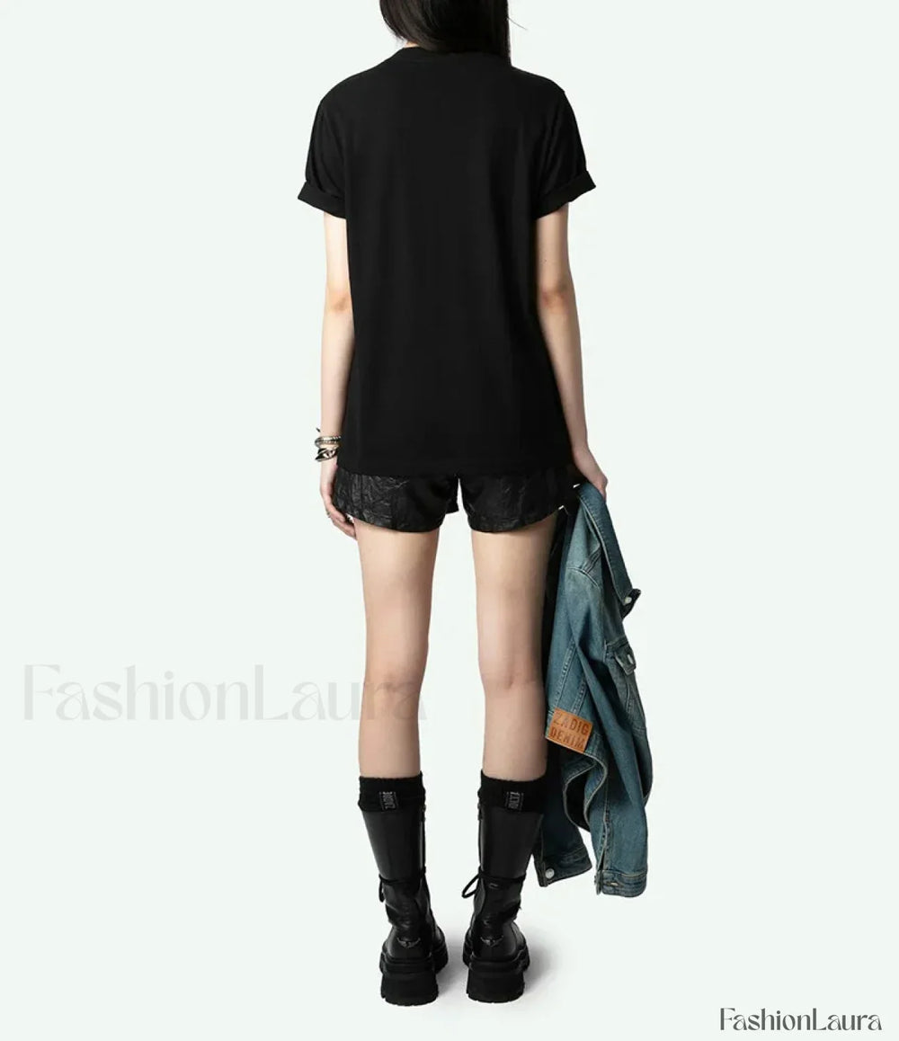 Rose Red Cotton T Shirt