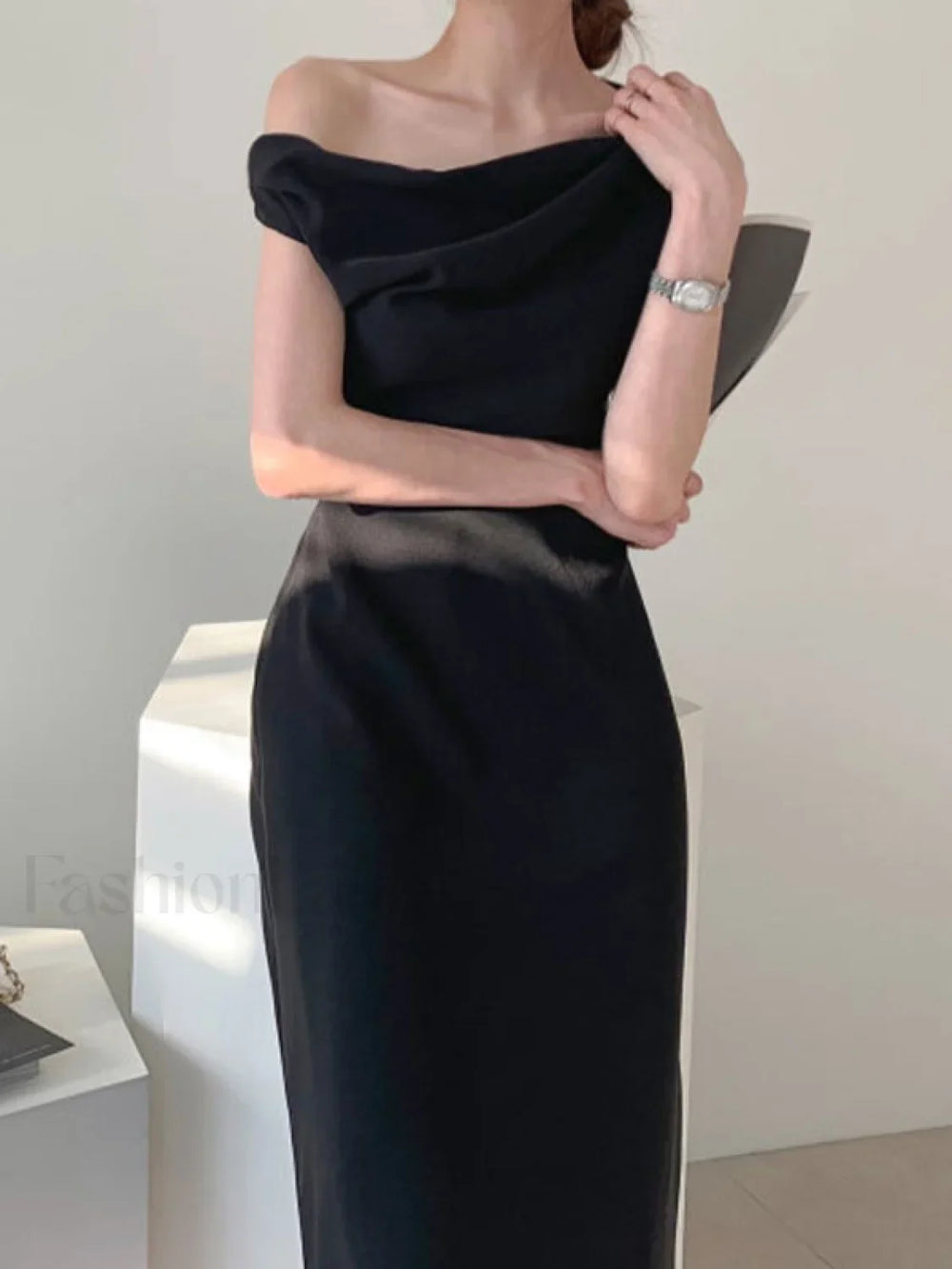 Ruched Boat Neck Party Midi Dress Midi Dresses