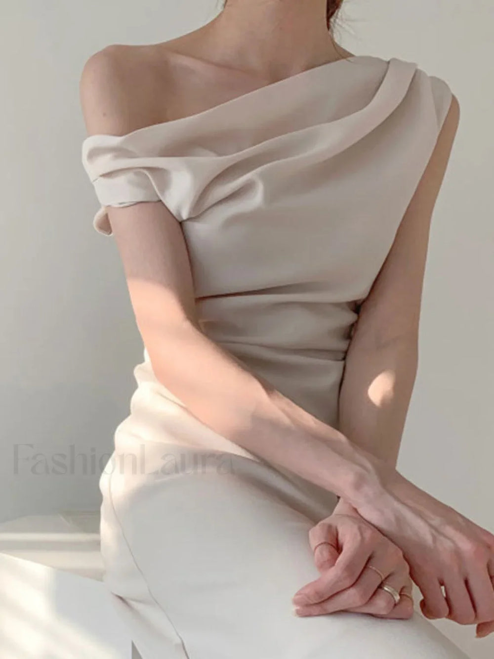 Ruched Boat Neck Party Midi Dress Midi Dresses