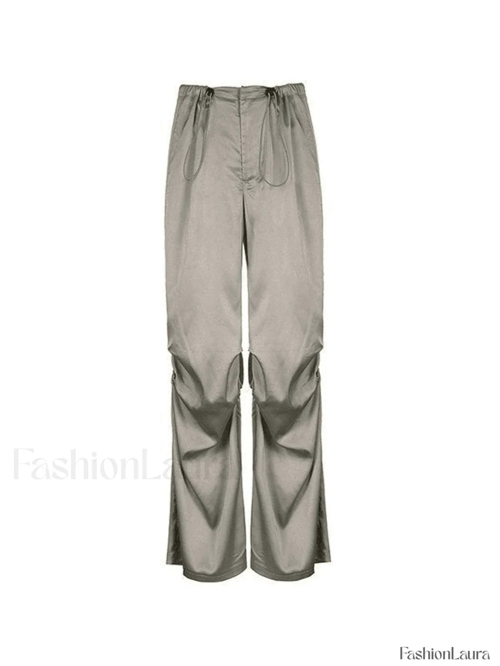 Ruched Drapey Casual Straight Leg Pants Pants