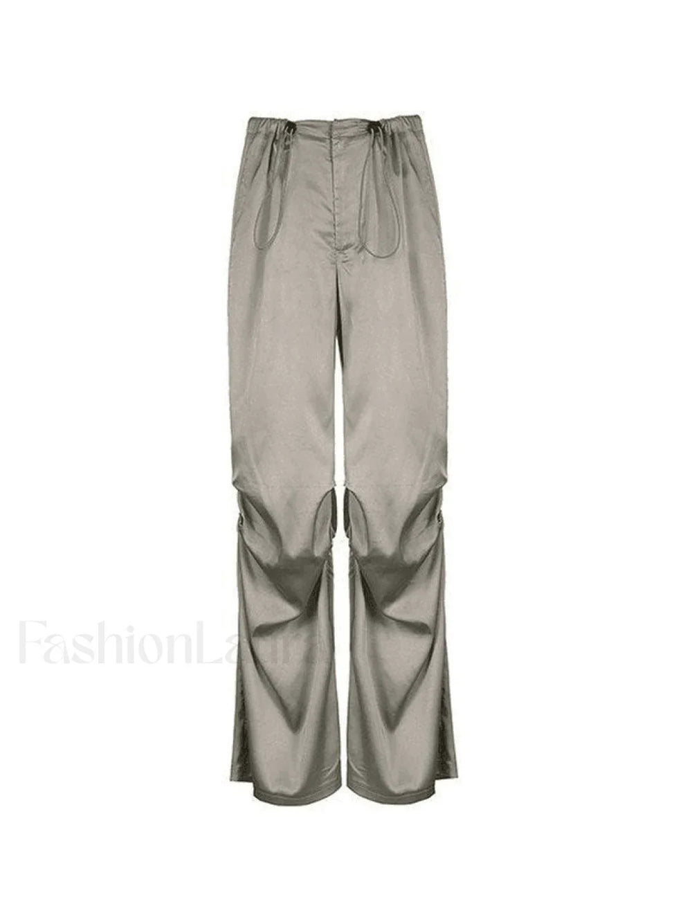 Ruched Drapey Casual Straight Leg Pants Pants
