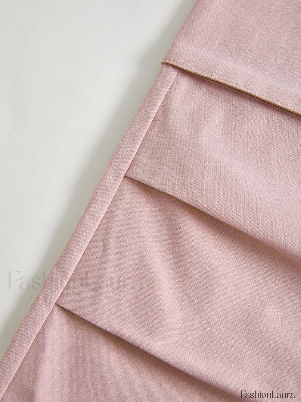 Ruched Pink Straight Leg Cargo Pants Cargo Pants