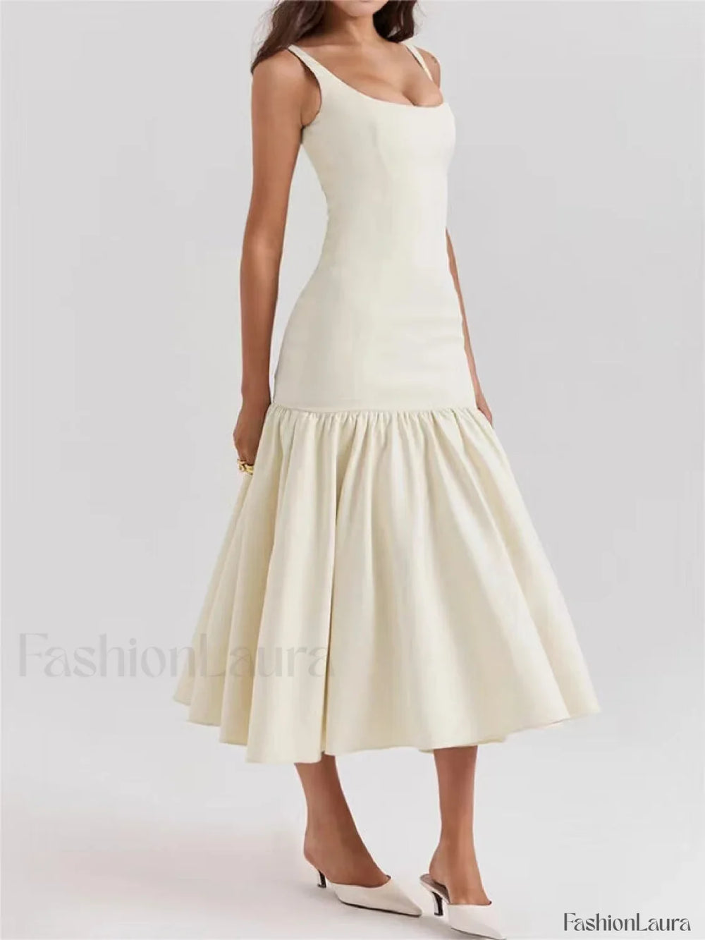 Ruffle Long Cami Sundress Dresses