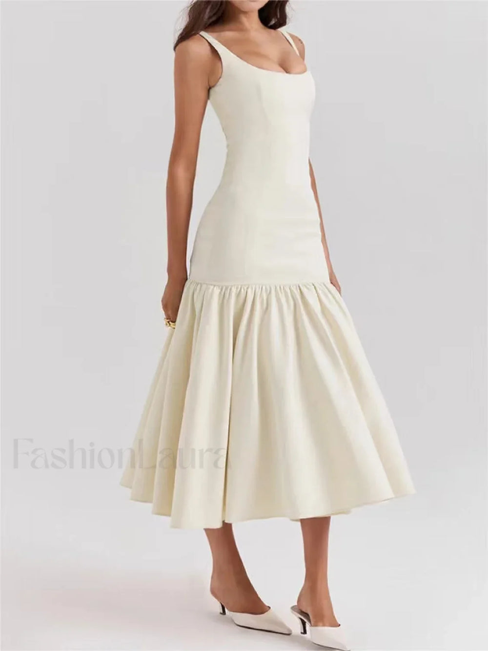 Ruffle Long Cami Sundress Dresses