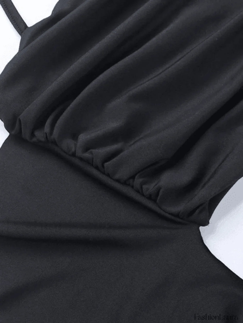 Ruffle Trim Halter Crop Cami Top Tops&Tees