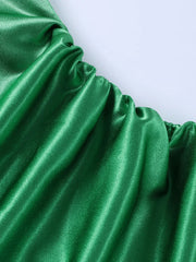 Satin Slit Midi Dress Midi Dresses