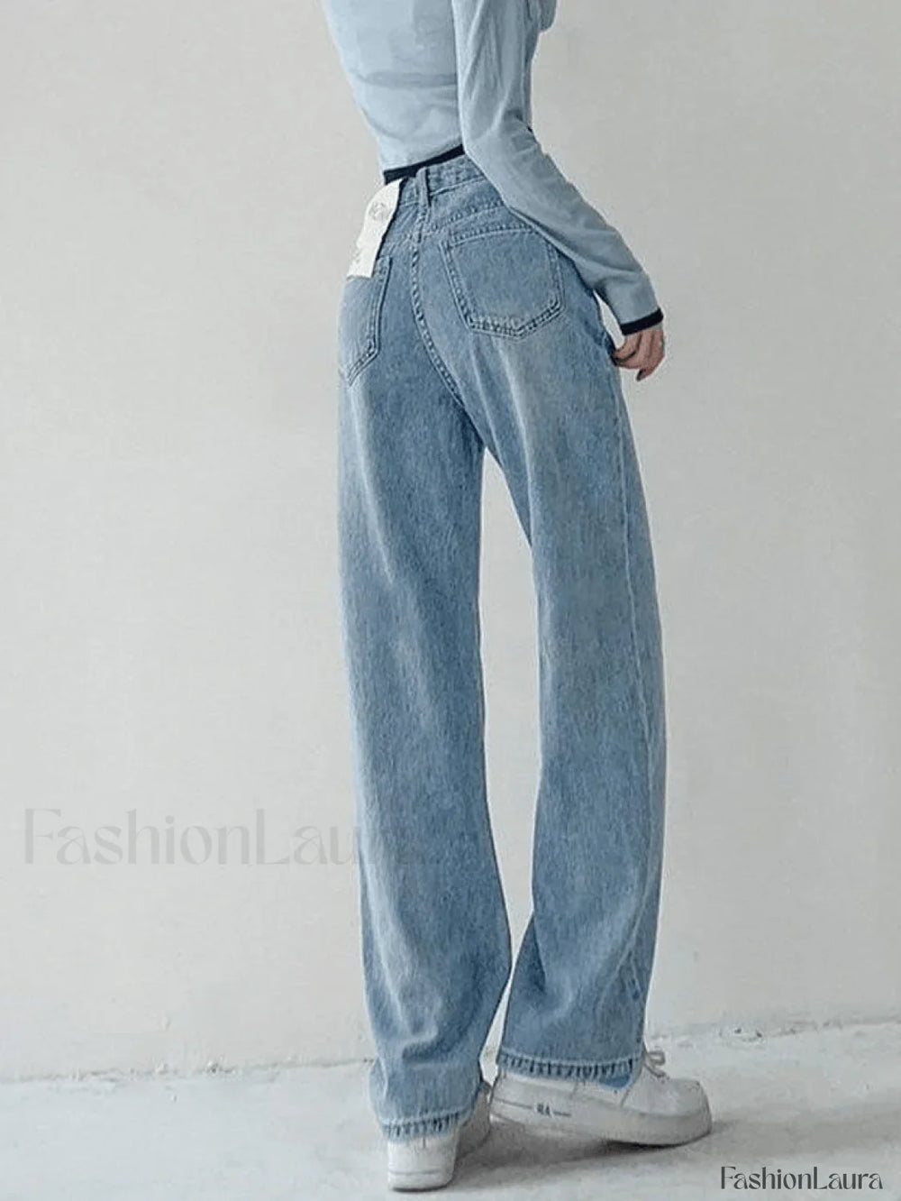 Seam Detail Washed Boyfriend Jeans Jeans