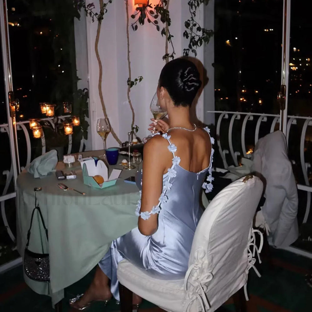 Sexy Babes Low Cut Strappy Slim Fit Maxi Dress