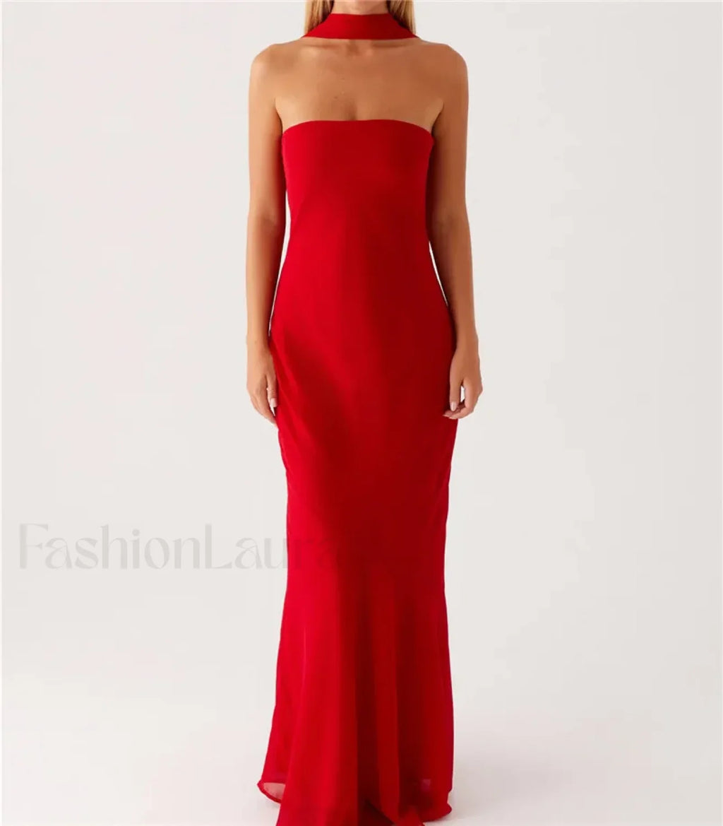 Sexy Backless Mesh Floral Dress red 1 / S