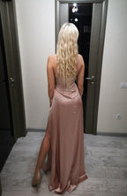 JuliaFashion - Sexy High-Split Maxi Evening Party Dress