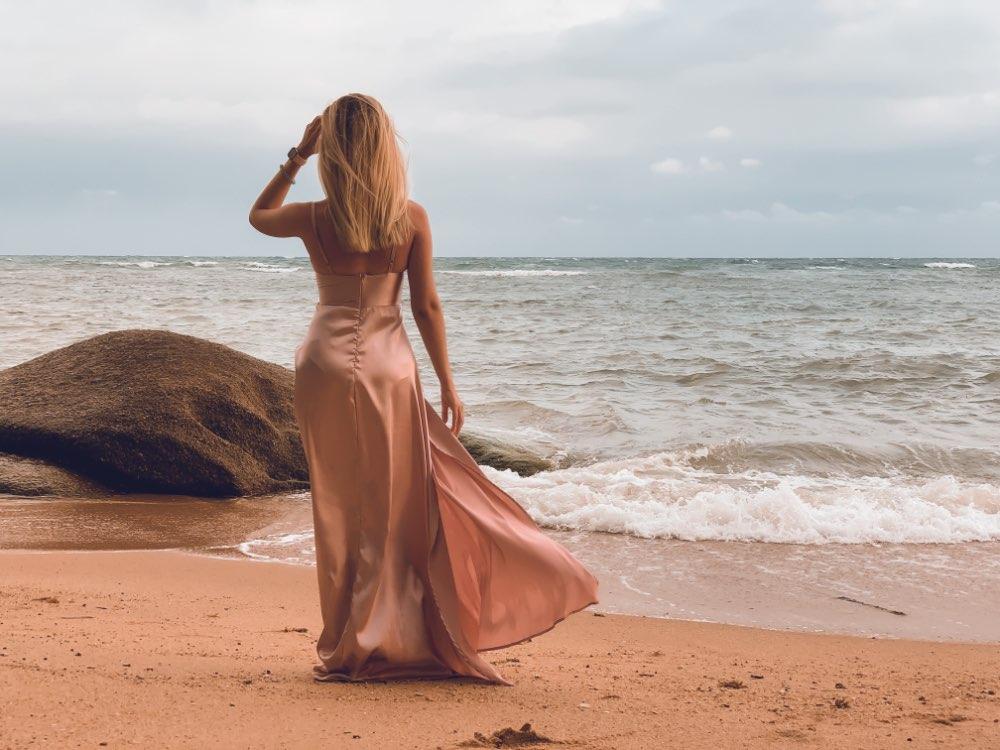 JuliaFashion - Sexy High-Split Maxi Evening Party Dress