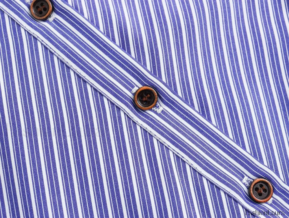 Sexy Lapel Oblique Open Off Shoulder Striped Loose Blouse