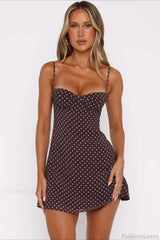 Sexy Polka Dot Off-Shoulder Bodycon Mini Dress
