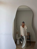 Sexy Solid Off Shoulder Deep V Neck Knitted Long Sleeve Women's Pullover Sweater