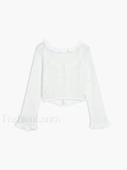 Sheer Crochet Eyelet Fly Away Cardigan Cardigans