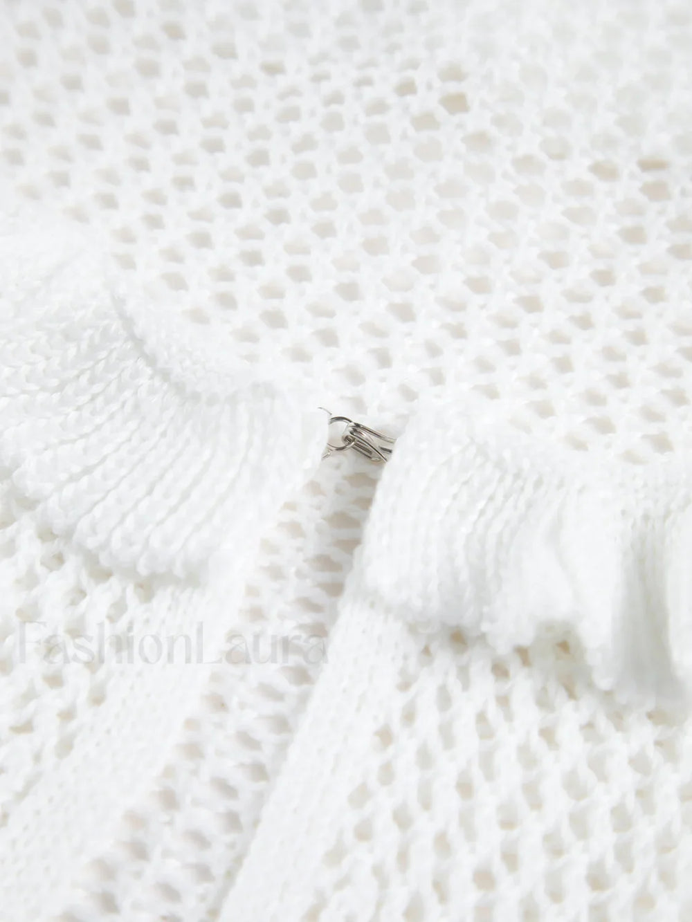 Sheer Crochet Eyelet Fly Away Cardigan Cardigans